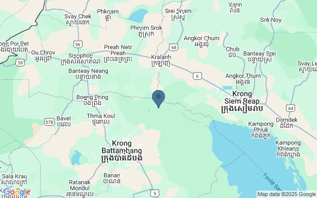 Kaart met locatie Wat Ek Phnom